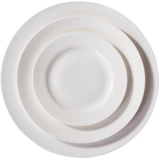 餐盘纯白色餐具圆形创意碟子家用骨瓷菜盘子平盘陶瓷牛排盘西餐盘