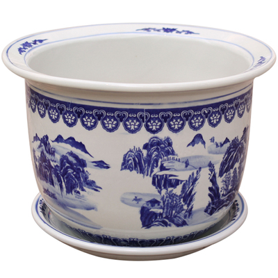 景德镇特大号陶瓷花盆青花瓷盆栽
