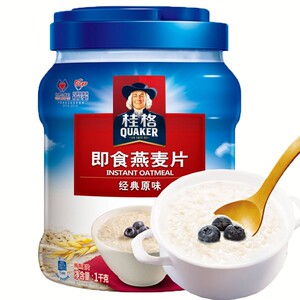 麦格麦片格林燕麦片贵格快煮桂哥格即食贵格早餐麦片开水冲泡原味