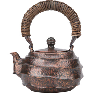 一张打加厚纯铜铜壶手工紫铜壶仿古煮茶泡茶烧水壶节日礼品定制