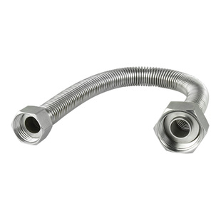 4分变6分304不锈钢波纹管洗衣机龙头壁挂炉热水器异径4分金属软管