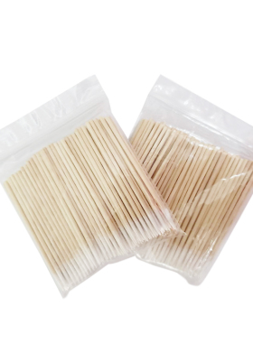 尖头棉签纹绣专用木棒化妆用品