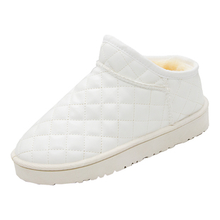 厚底雪地靴女短筒靴子女棉鞋韩版百搭平底皮靴加绒小短靴冬季女鞋