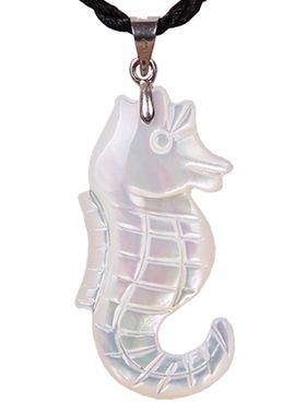 珍珠母贝小动物海马天然吊坠