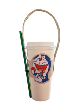 哆啦a梦奶茶杯套饮料胖胖杯可爱