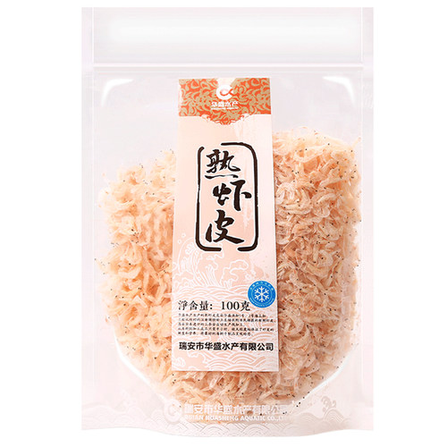 华盛活虾淡干虾皮小虾米野生新鲜虾皮干货100g*4袋