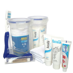 酒店一次性洗漱旅行便携洗漱套装六合一牙刷牙具旅游酒店有偿用品