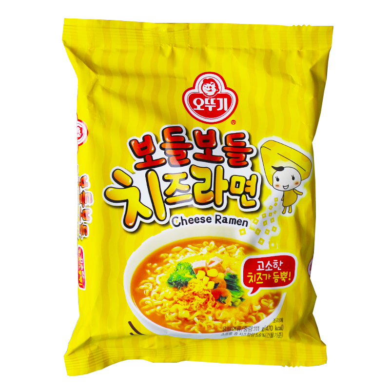 韩国进口食品不倒翁芝士拉面111g*4袋速食方便面泡面奶酪起司奶油