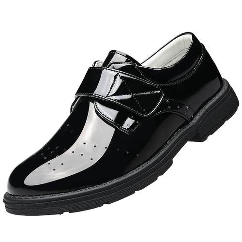 男童皮鞋黑色真皮英伦风春秋男孩学生演出鞋软底儿童小皮鞋郑童鞋