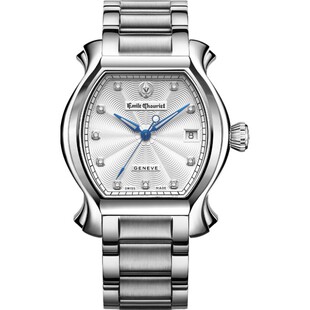 【咨询5折】瑞士艾米龙当代奢华系列镶钻送男友钢带自动机械男表