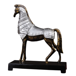 欧式软装工艺品复古战马摆件创意家居装饰开业礼品电视柜书房摆设