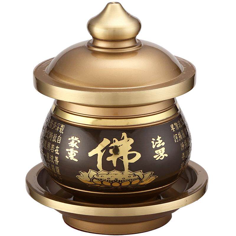 圆通供水杯铜招财摆件佛具用品