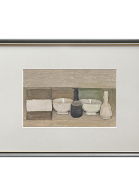 灰色欧式风静物小众大师装饰画