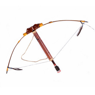 包邮弓箭挂件复古装饰品竹桶制壁挂实木玄关酒吧壁饰美式立体墙饰