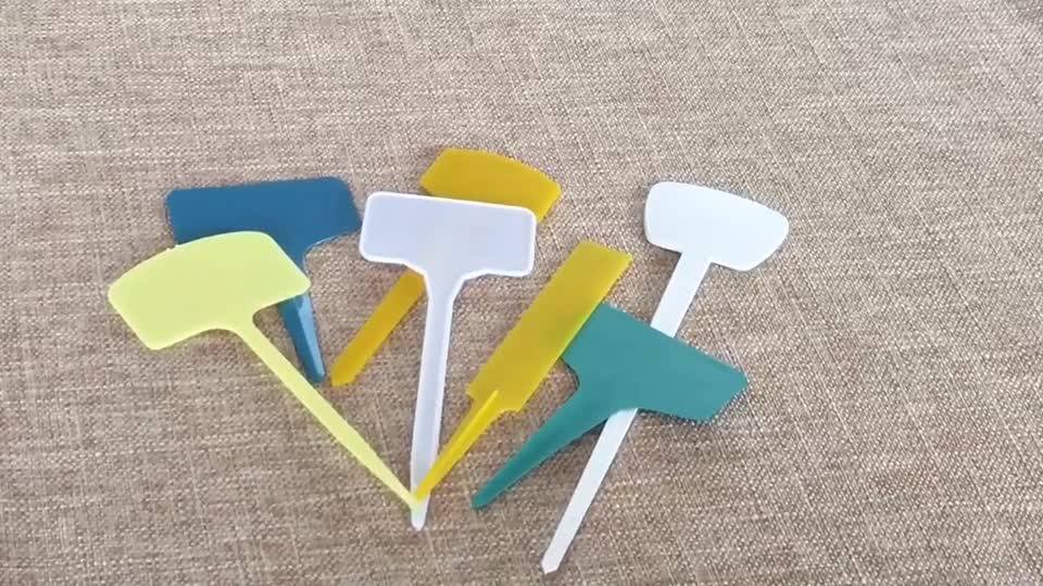 T Shape Beveled Plastic Gardening Colorful Tags Plant Label Wholesale