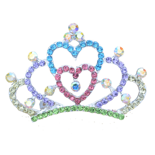 皇冠头饰发夹发卡公主儿童主水钻发饰韩国女童王冠宝宝生日插发梳