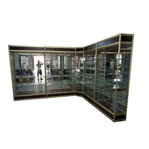 手办展示柜摆件玻璃礼品柜奖品透明玻璃柜化妆品货架模型乐高陈列