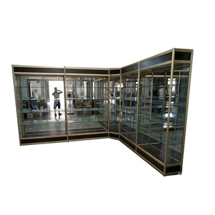 手办展示柜摆件玻璃礼品柜奖品透明玻璃柜化妆品货架模型乐高陈列