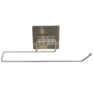 厨房用纸架粘墙不锈钢免打孔壁挂式侧面倒挂卷纸实心保鲜膜纸巾架