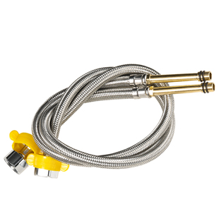 特价浩淼304不锈钢编织管防爆菜盆面盆单孔龙头冷热尖头进水软管