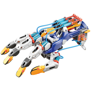 宝工机械手臂拼装玩具液压科学实验男孩stem机械手套拼装玩具卡宇