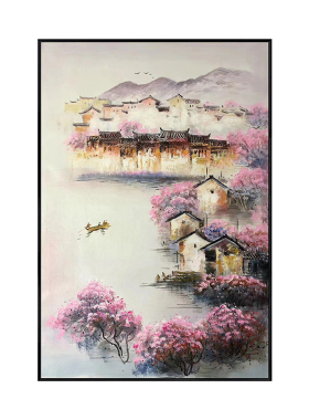 雅客手绘印象江南建筑风景挂画