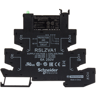 施耐德薄片继电器RSL1PVBU RSL1AB4BD RSLZVA1直流DC24V 横联片