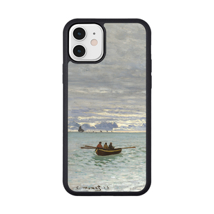 莫奈海滩适配iPhone 11Pro油画苹果 XS MAX/13/8plus/7手机壳OPPO防摔17Pro Max手机套