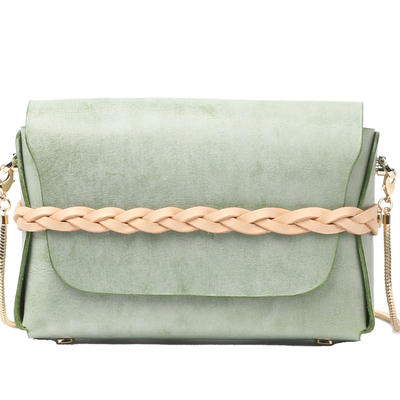 小众设计女包2021新款雾蜡皮手工