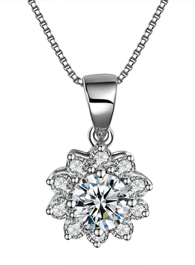 PT950铂金莫桑石婚礼克拉吊坠