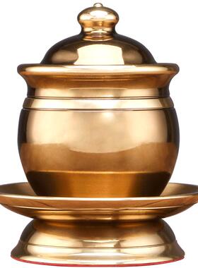 黄铜佛前财神爷供水杯