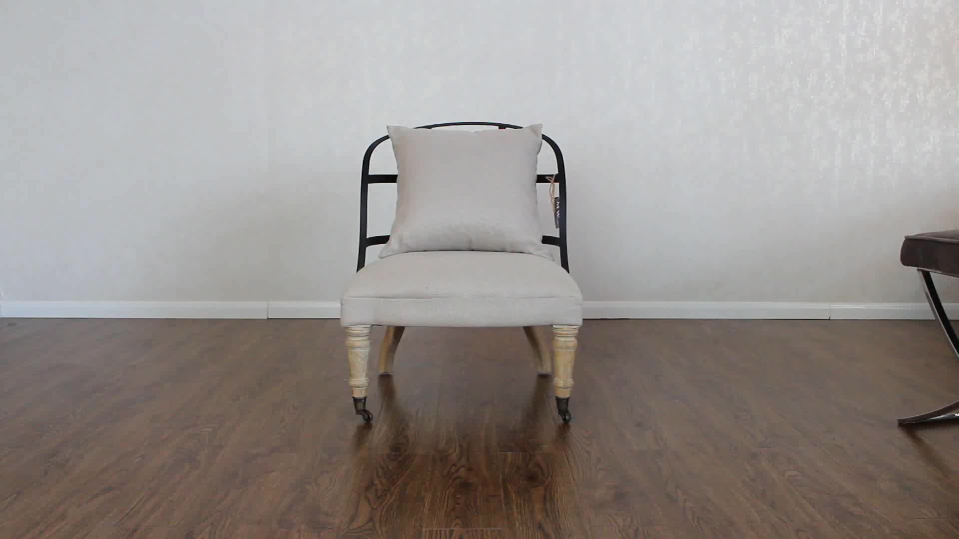 Indoor Metal Accent Living Room Chair With Wheels  Buy 
