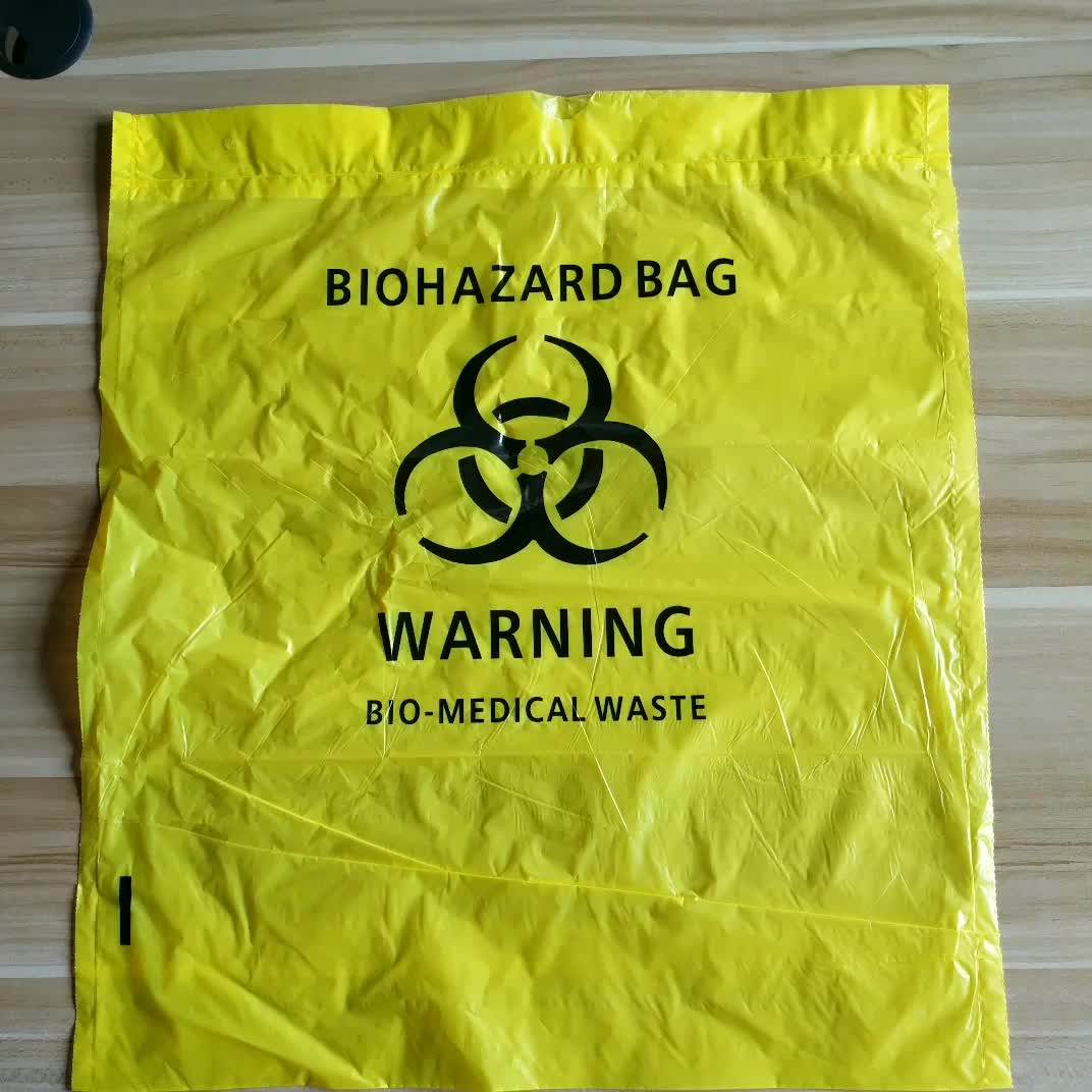 Hdpe Material Yellow Color Medical Waste Bag With Draw Tape Buy