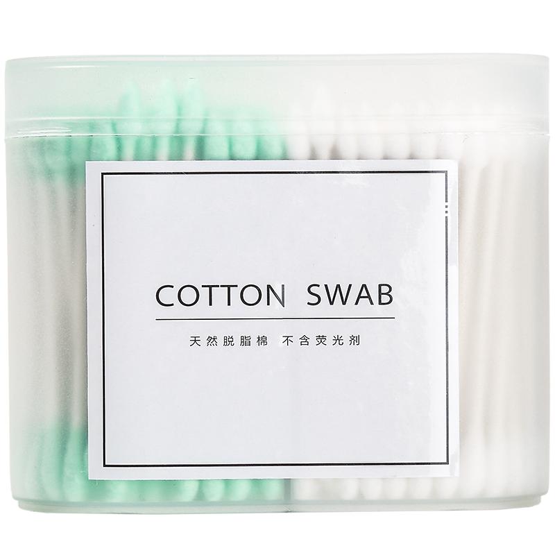 一次性化妆用棉签家用掏耳朵专用不掉毛双头口红棉花小尖头细棉棒