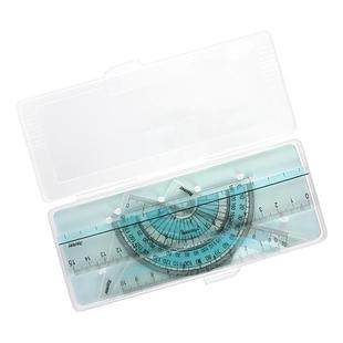 【小学生用直尺套装】日本Raymay藤井初中三角板量角器套装学生用刻度清晰防滑套尺多功能初高中生数学考试用