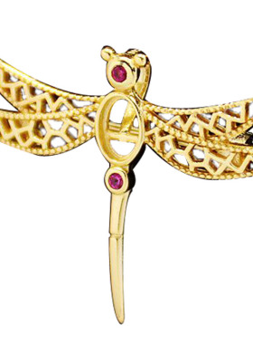 diy两用女款蜻蜓松石胸针吊坠