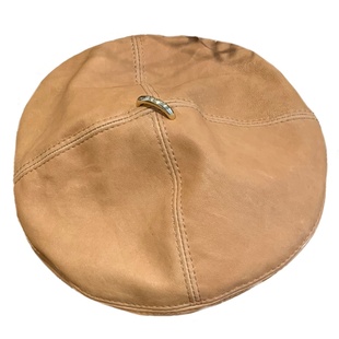 宾雅图 女士真皮秋冬小礼帽 精致贝雷帽 绵羊皮 真皮轻奢复古帽子