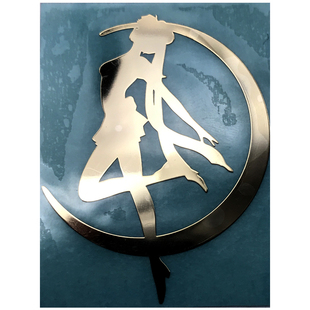 动漫美少女战士月野兔二次元手机金属贴纸手工滴胶水晶手机壳背贴