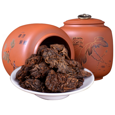 老茶头熟茶古树金芽云南普洱茶