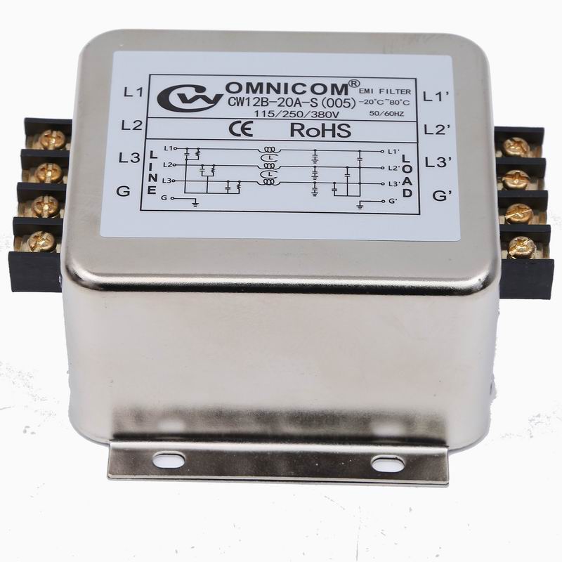 台湾YUNSANDA电源滤波器 CW12B-3A10A30A40A50A60A-S三相380V三线