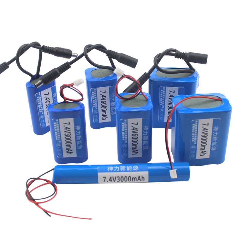 7.4V锂电池组唱戏机扩音器小音箱太阳能LED头灯电媒内置外接8.4V