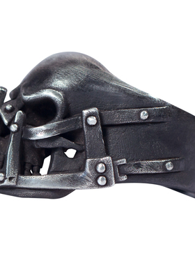 白木黑冰原创设计手工男骷髅银饰