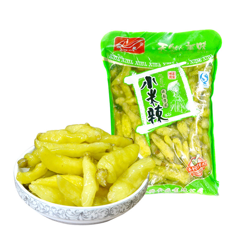 云南成星绿泡椒小米辣包装泡椒凤爪酸菜鱼调料剁椒红泡椒下饭菜_虎窝淘