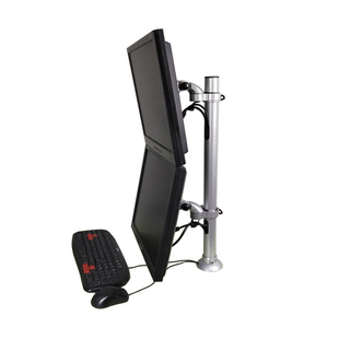 显示器多屏支架上下双屏桌面孔装海博显示器支架