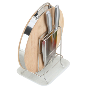 不锈钢菜刀架子菜板架多功能厨房置物架砧板架家用放刀具的架子