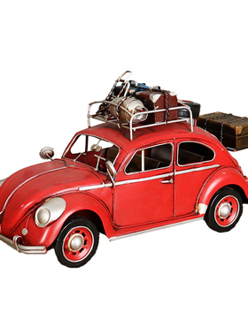 老爷车复古怀旧风书柜装饰摆件