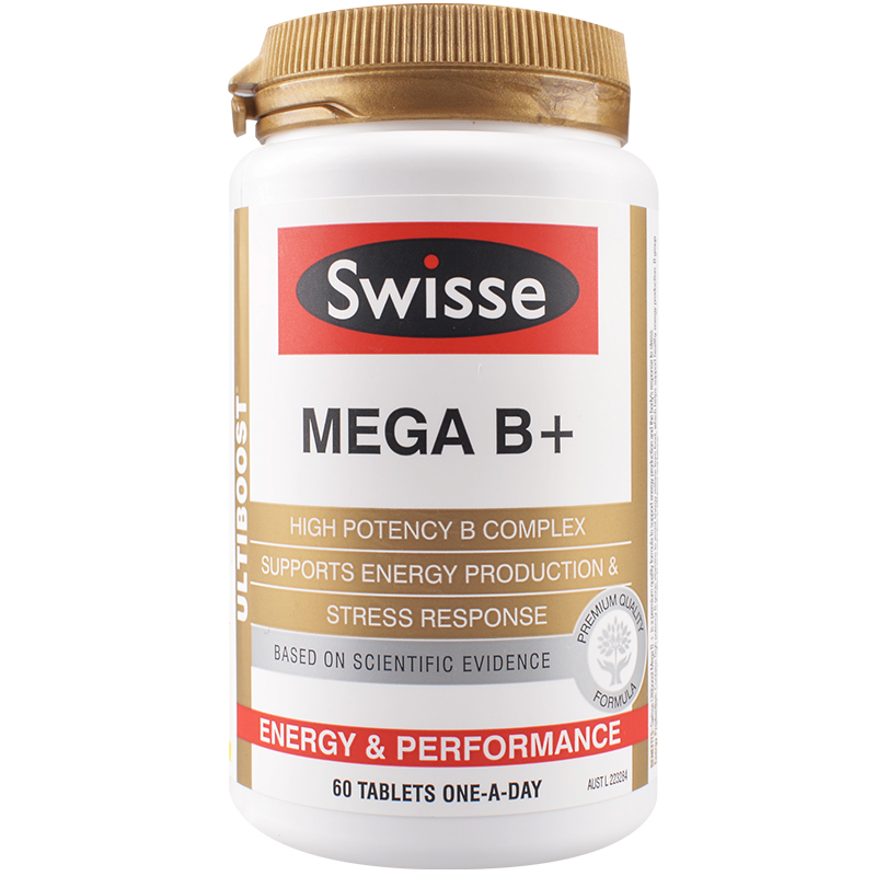 澳洲原装swisse复合维生素B族维生素b片Vb1b2b6b12成人老人60粒
