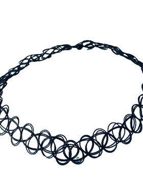 不掉色弹力渔网项圈舒适