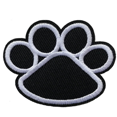 背胶布贴A613圆形黑底熊爪军标军迷户外衣标标贴布标徽章补丁贴