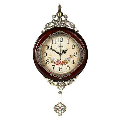 豪华欧式钟表挂钟客厅静音复古